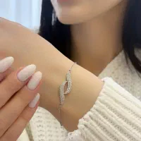 دستبند نقره مدل زنجیر فرانسوی ضخیم لوکس69+