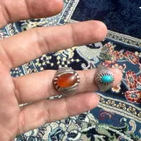 انگشتر فیروزه و عقیق