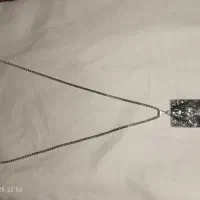 گردنبند عزرائیل تمام استیل با چشم شب تاب