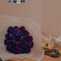 دسته گل و باکس گل روبانی