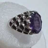 انگشتر آماتیس با رکاب تمام دست ساز