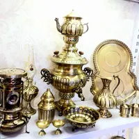 سماور زغالی نگین با ست ۱۴ تیکه ذغالی