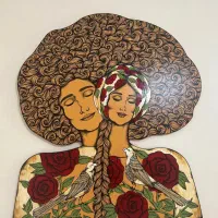 ۳ عدد تابلو چوبی نقاشی دکوراتیو|تابلو، نقاشی، عکس|تهران, قلهک|دیوار