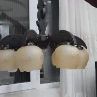 لوستر چوبی 7 شاخه|لوستر و چراغ آویز|سنندج, |دیوار