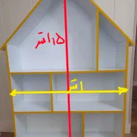 کتابخانه طرح کلبه|کتابخانه، شلف، قفسههای دیواری|خمین, |دیوار