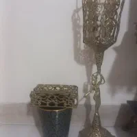 سطل آشغال وجادستمال برنزی