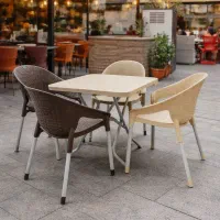 صندلی پلاستیکی میز غذا خوری کافه  تراس