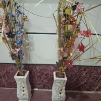 دوعدد پارچ گلدیسی دوطرف گل و میوه خوری وشیرینی|ظروف سرو و پذیرایی|بهبهان, |دیوار