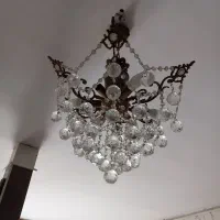 دوعدد لوستر برنز سنگین نونو باکریستال المانی|لوستر و چراغ آویز|نظرآباد, نظرآباد|دیوار