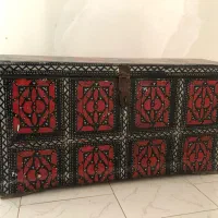 صندوق قدیمی چوبی با روکش فلزی|کلکسیون اشیاء عتیقه|مشهد, کوثر|دیوار