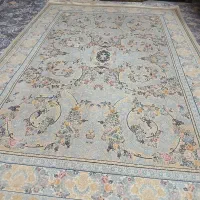 یک نخته فرش 4 متری و 4 عدد پشتی سرمه ای|فرش|تهران, فلاح|دیوار