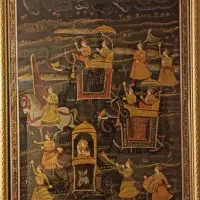 یک جفت تابلو نقاشی عتیقه هندی