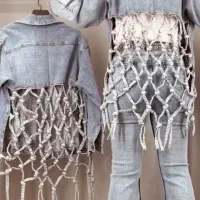 کت جین ربسه ای|لباس|کرمان, |دیوار