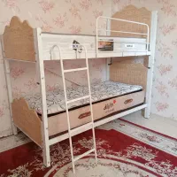 تخت خواب یکنفره و دوطبقه وکیوم گلدار مدل رز|تخت و سرویس خواب|مشهد, سپاد|دیوار