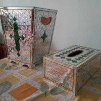 جا دستمال کاغذی و سطل اینه کاری