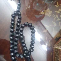 تسبیح چوب عناب نقره کوب