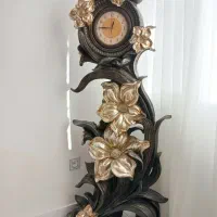 فروش ساعت ایستاده طرح گل رنگ گُلد