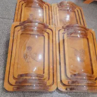 سینی های سه تیکه چوبی دسته دار اک|ظروف سرو و پذیرایی|قم, شهرک فاطمیه|دیوار