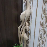 مجسمه چوبی آهو