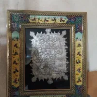 ۲عدد تابلو قلم کاری اصفهان و ۱عدد تابلو الله|تابلو، نقاشی، عکس|تهران, جنت‌آباد جنوبی|دیوار