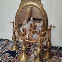 آیینه شمعدان برنز|آینه|زنجان, |دیوار