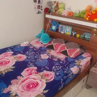 تخت یک و نیم نفره باکس دار و کمد ریلی|تخت و سرویس خواب|مشکین‌دشت, |دیوار