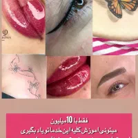 اموزش کلیه خدمات تاتو،فیبروز،ارایش صورت