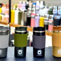 تراول ماگ کافی کاپ سیلیکونی استیل ۳۱۶ فلاسک قمقمه