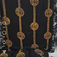 حریر زمینه مشکی با طرح های روز و خوشکل