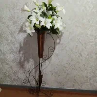 دو عدد گل و گلدان|گل مصنوعی|کرج, شهرک جهان آرا|دیوار