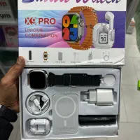 پک هدیه ساعت X9 PRO  ساعت-ایرپادشیشه ای-آداپتور-