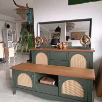 کنسول حصیری آیلین|بوفه، ویترین، کنسول|رشت, استقامت ۱|دیوار