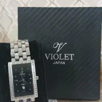 ساعت مچی ویولت نگین دار مناسب آقا دامادا