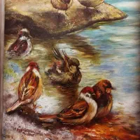 تابلو نقاشی رو پارچه مخمل و روی بوم|تابلو، نقاشی، عکس|پردیس, فاز ۸|دیوار