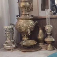 سماور زغالی+چراغ+فانوس همگی نو فقط دکور بوده|کلکسیون اشیاء عتیقه|تهران, یافت آباد جنوبی|دیوار