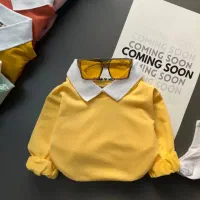 دورس یقه دار زرد کودکانه کد ۱۷۴۸