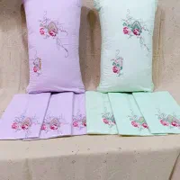 روبالشتی(تترون گلدوزی) قصری سه چین