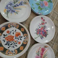 بشقاب ملامین قدیمی و قاشق