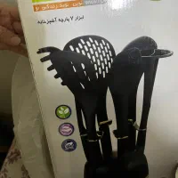 استند کفگیرملاقه مشکی جنس خوب آکبند جهیزیه