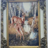 تابلو فرش ماشینی(منظره) با قاب مدل شاپرک|تابلو فرش|تهران, حکیمیه|دیوار