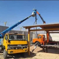 جرثقیل کفی تک و بالابر سبددار خاور نیسان|خدمات حمل و نقل|یاسوج, |دیوار
