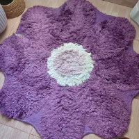 گلیم فرش ۴متری ومدل گل قطر یک متر ودو عدد پا دری