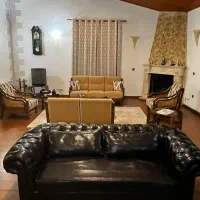 ست مبل چرم و چوب