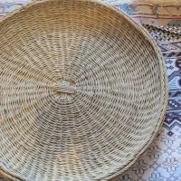 سبد حصیری دایره ای بزرگ