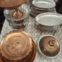 ظروف مسی و پذیرایی|کلکسیون اشیاء عتیقه|تبریز, |دیوار
