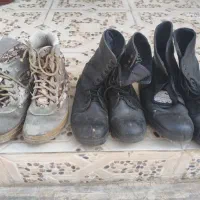 پوتین نظامی مشکی و خاکی