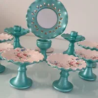 هفت سین سفالی با آینه شمعدان|صنایع دستی و سایر لوازم تزئینی|تهران, مسعودیه|دیوار