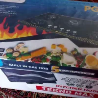 گاز رومیزی شیشه ای و هود