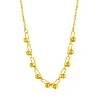 گردنبند طلا 18 عیار زنانه گوی و دیپلمات