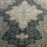 فرش ماشینی زمینه سرمه